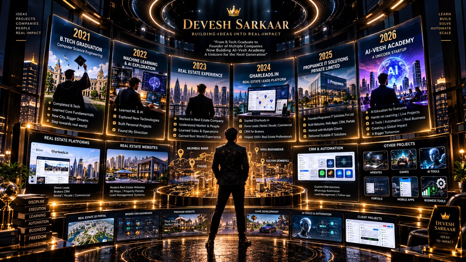 Devesh Sarkaar - journey and projects showcase